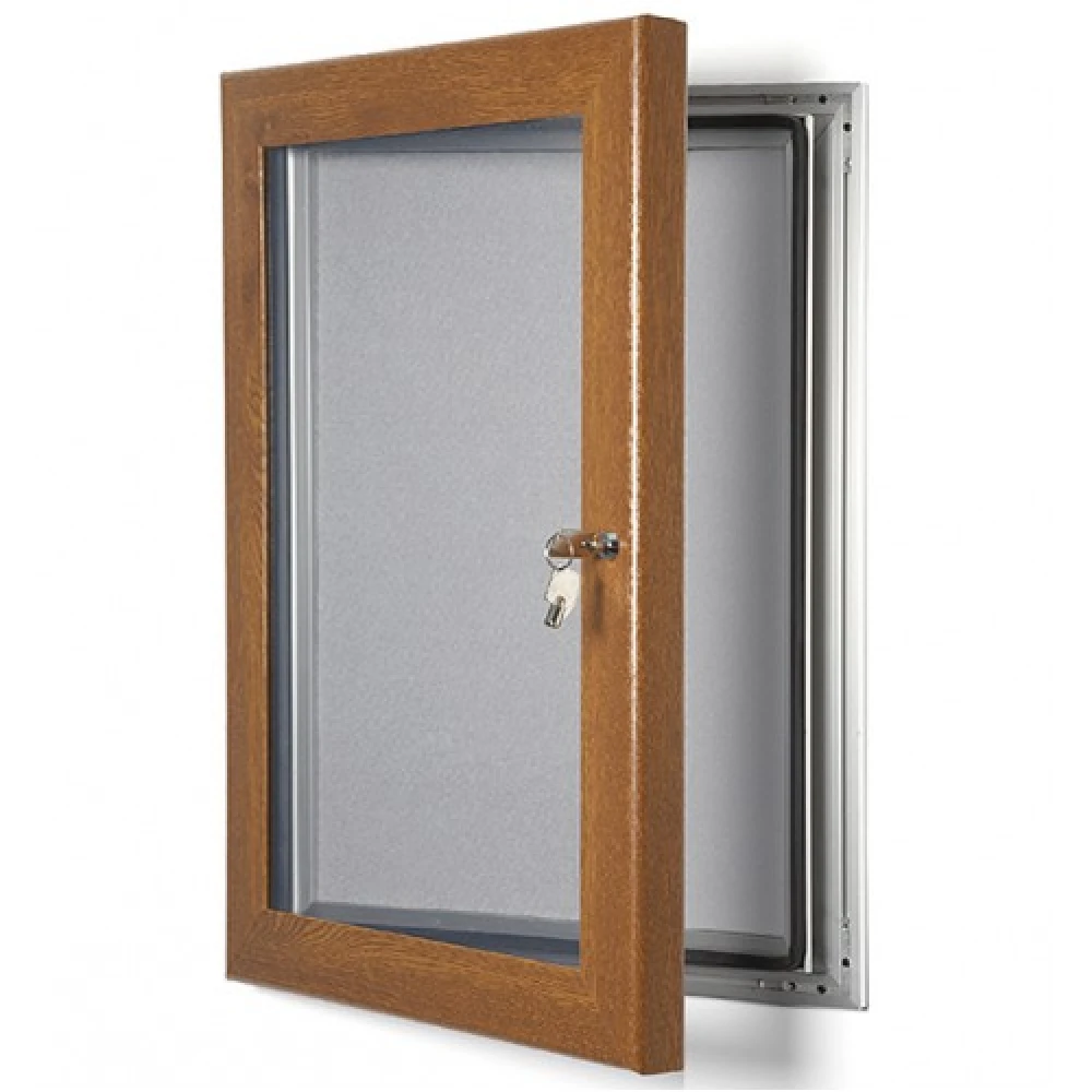 1000mm x 700mm B1 Key Lockable Felt Pin Board - 92097