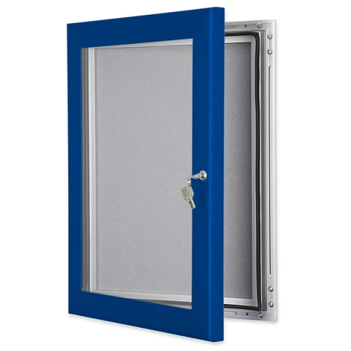 1000mm x 700mm B1 Key Lockable Felt Pin Board 92097