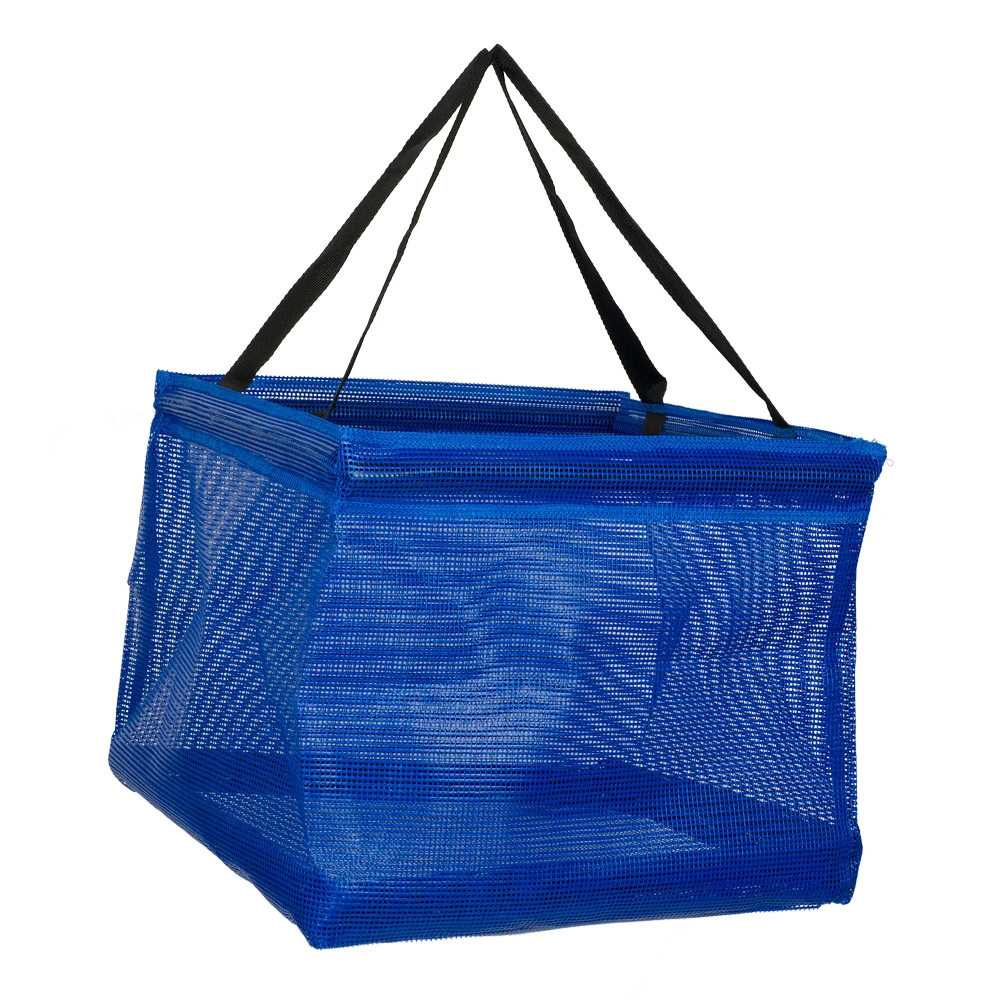 12 Inch Square Blue Heavy Duty Net Shopping Basket 95121