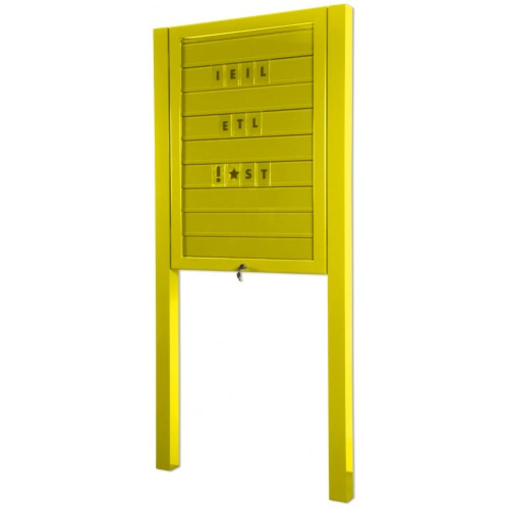 Grippit Lockable Post Tile Sign - Yellow