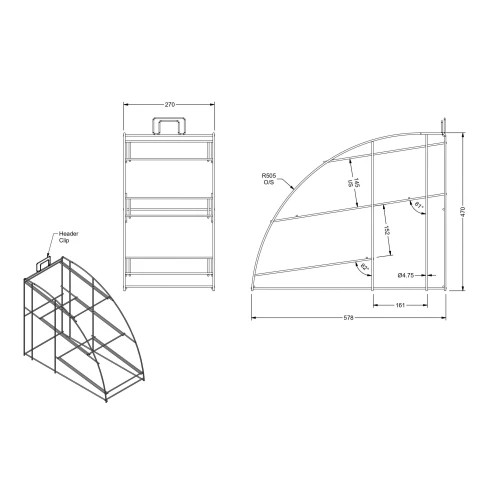 3 tier slim counter wicker display stand