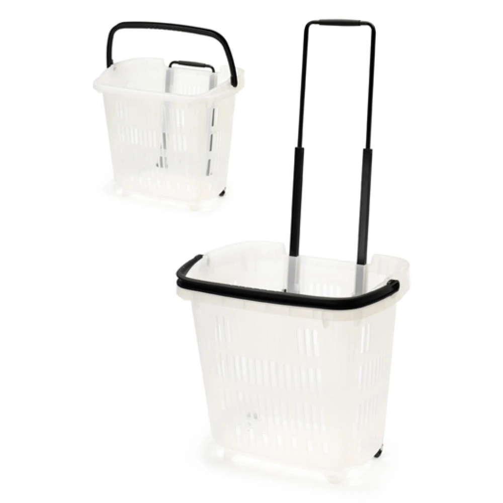 34 Litre Plastic Shopping Basket/Trolley (Box of 10) 95508