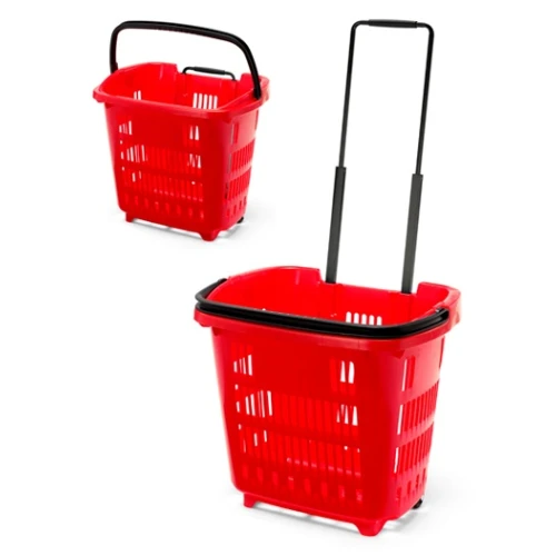 34 Litre Plastic Shopping Basket/Trolley (Box of 10) 95508