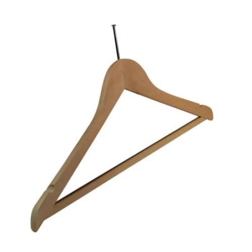 44cm Angled Wooden Hotel Hanger (Box of 100) 52036