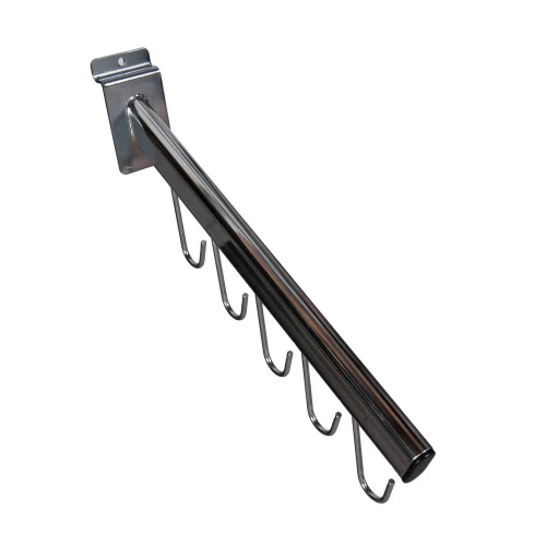 5 Sloping Hook Chrome Arm Slatwall 35016