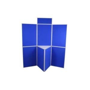 7 Panel Folding Exhibition Kit with Tabletop and Header Panel 900 x 600 82002