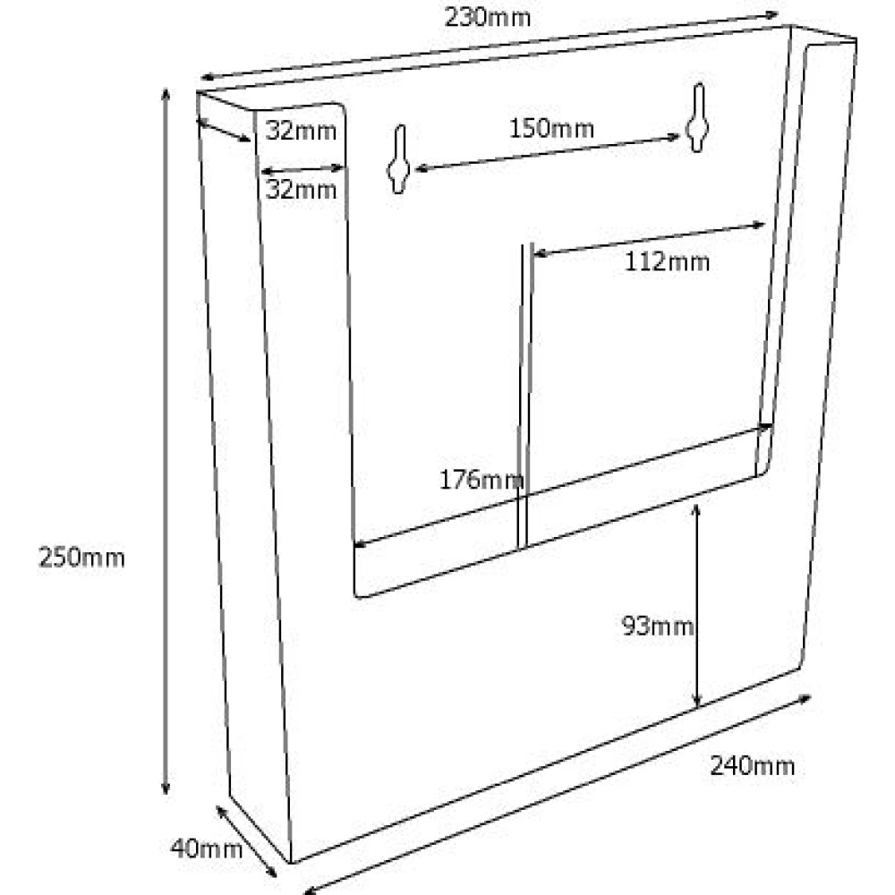 A4 Single Pocket Portrait Leaflet Holder 61301