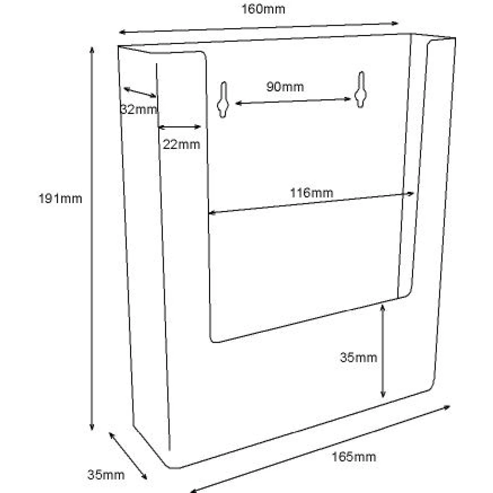 A5 Single Pocket Portrait Leaflet Holder 61201