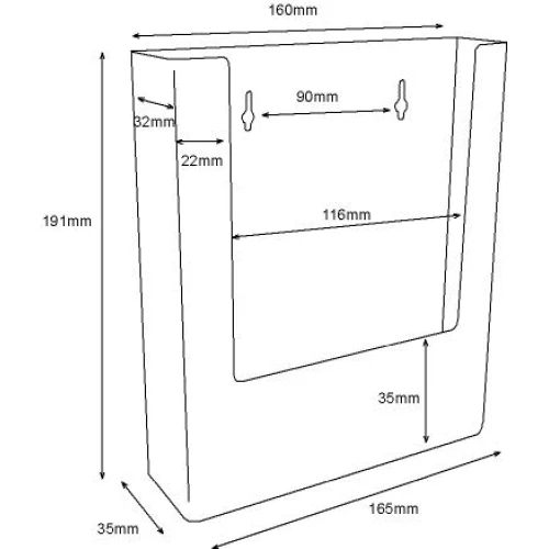 A5 Single Pocket Portrait Leaflet Holder 61201