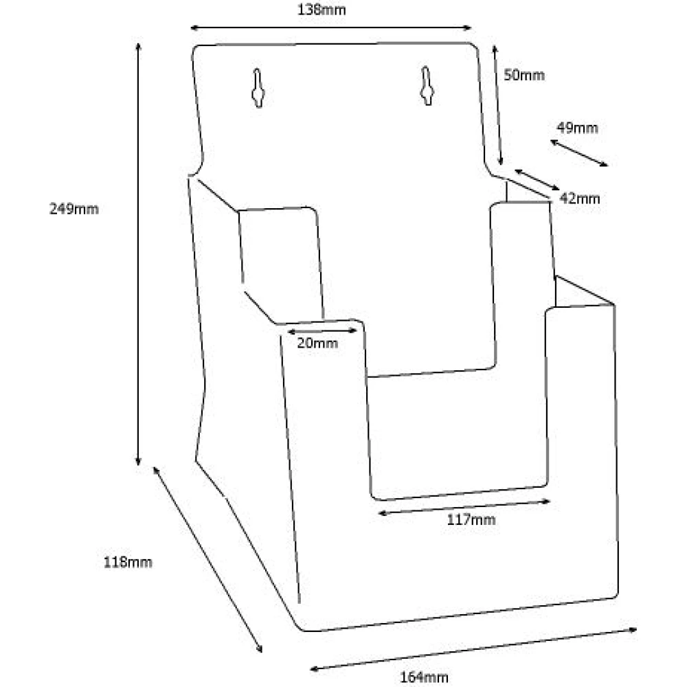 A5 Two Pocket Portrait Leaflet Holder 60202