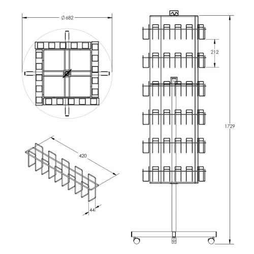 Adjustable Greeting Card Display Stand - 15022