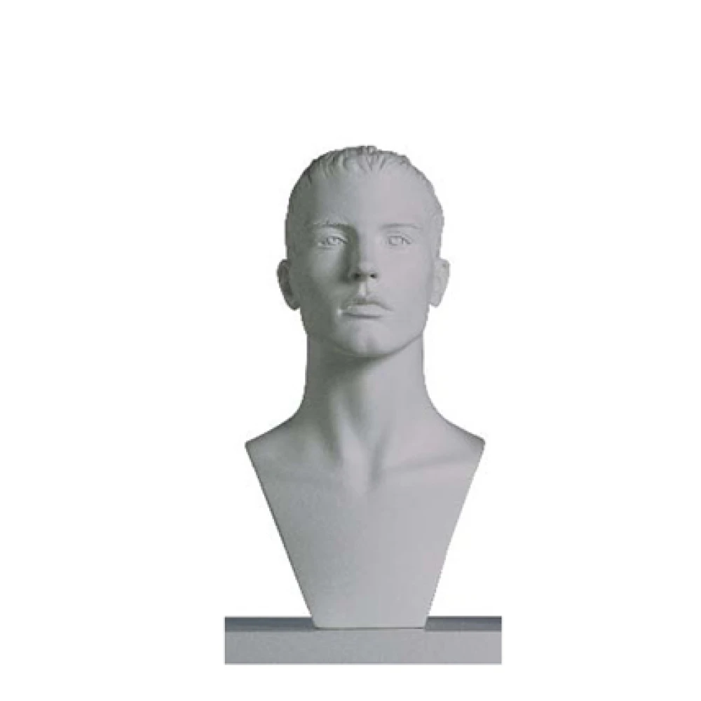 Adult Male Fibreglass  Head Matt White 77304