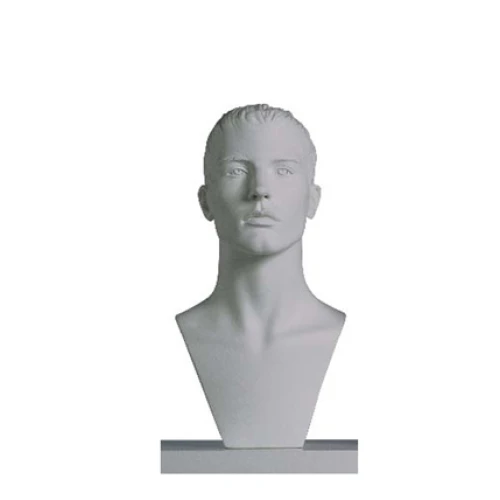 Adult Male Fibreglass  Head Matt White 77304