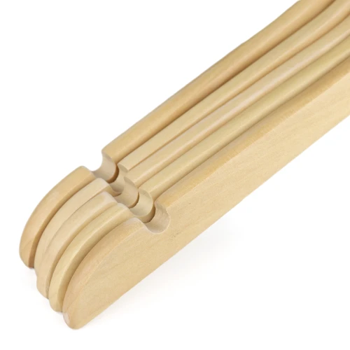 Angled Wooden Coat Hanger With Notches 44cm (Box of 100) - 52035
