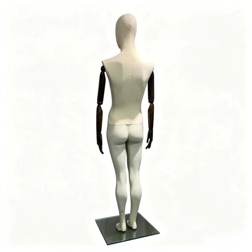 Articulated Female Mannequin Cream Linen - 75633