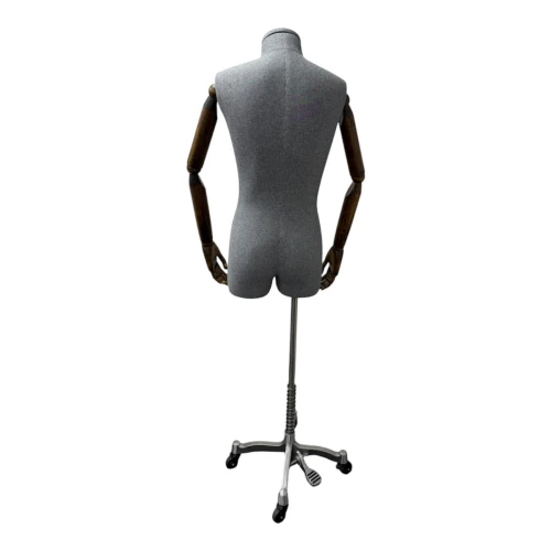 Articulated Male Mannequin with Stand - Grey - 75635