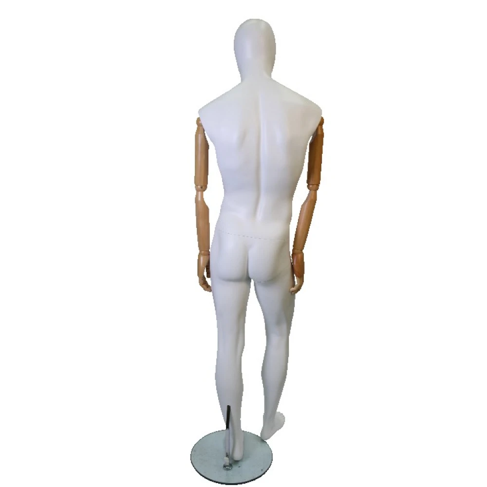 Articulated Male Mannequin with Wooden Arms - 75615