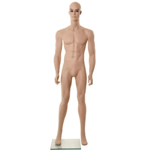 Bald Male FleshTone Mannequin - Hands at Side 70401