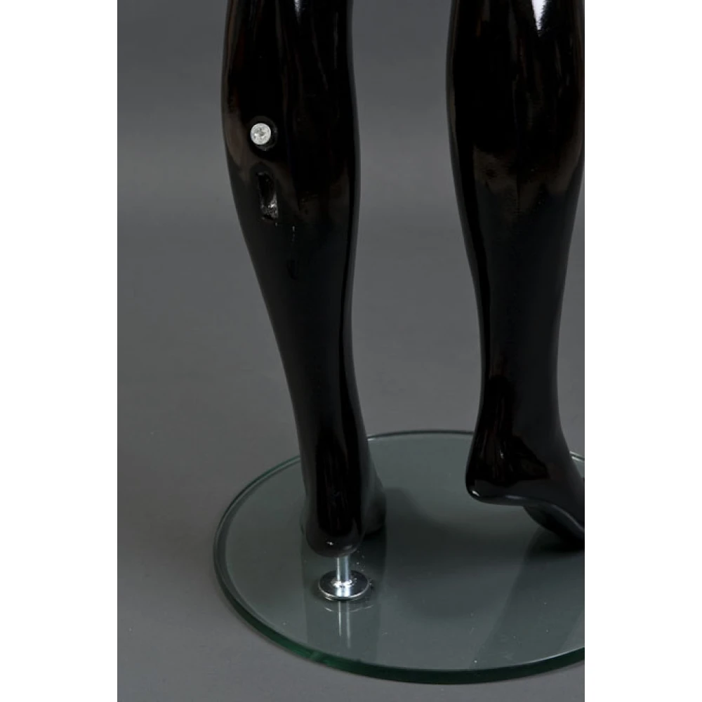 Black Gloss Female Mannequin - Hands at Side, Straight Stance  71102