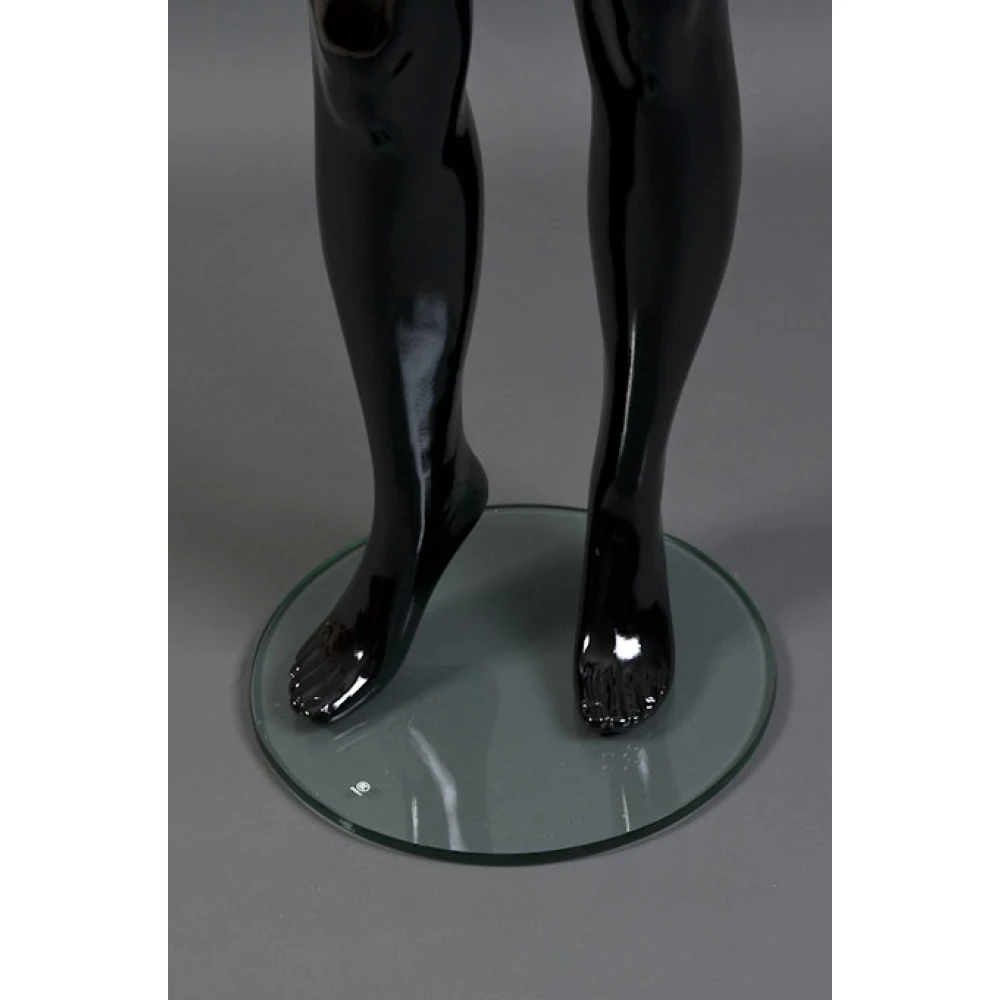 Black Gloss Female Mannequin - Hands at Side, Straight Stance  71102