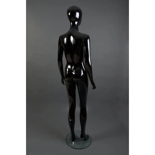 Black Gloss Female Mannequin - Hands at Side, Straight Stance  71102