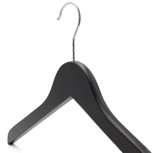 Black Matt Wooden Tops Hangers