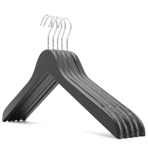 Black Matt Wooden Tops Hangers