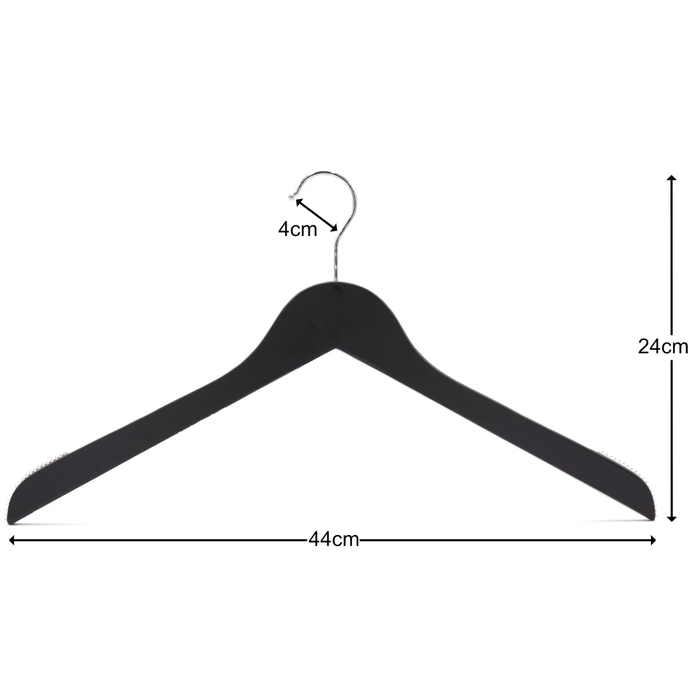 Black Matt Wooden Tops Hangers