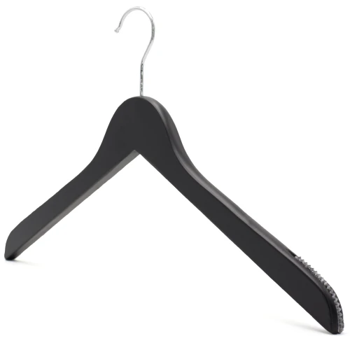 Black Matt Wooden Tops Hangers