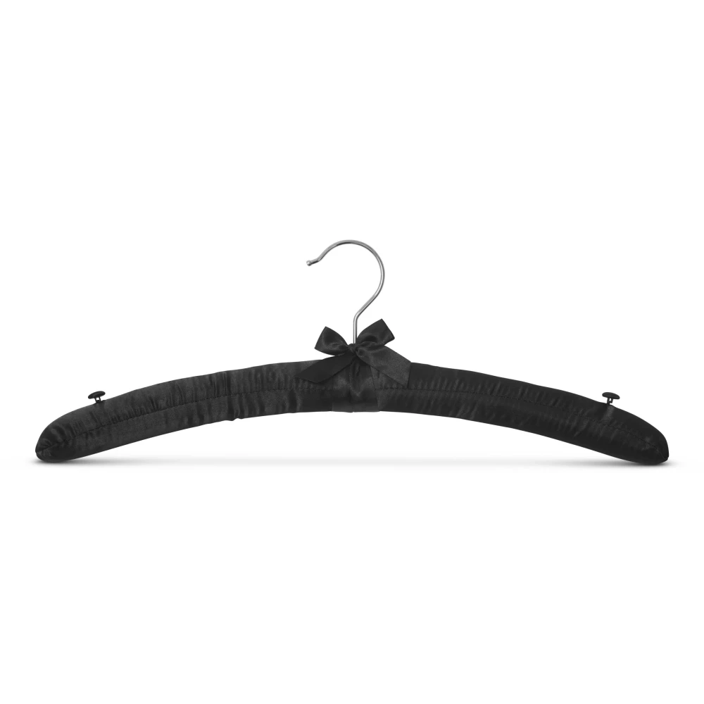 Black Satin Padded Lingerie Hangers 43cm (Box of 100) - 56030