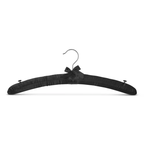 Black Satin Padded Lingerie Hangers 43cm (Box of 100) - 56030