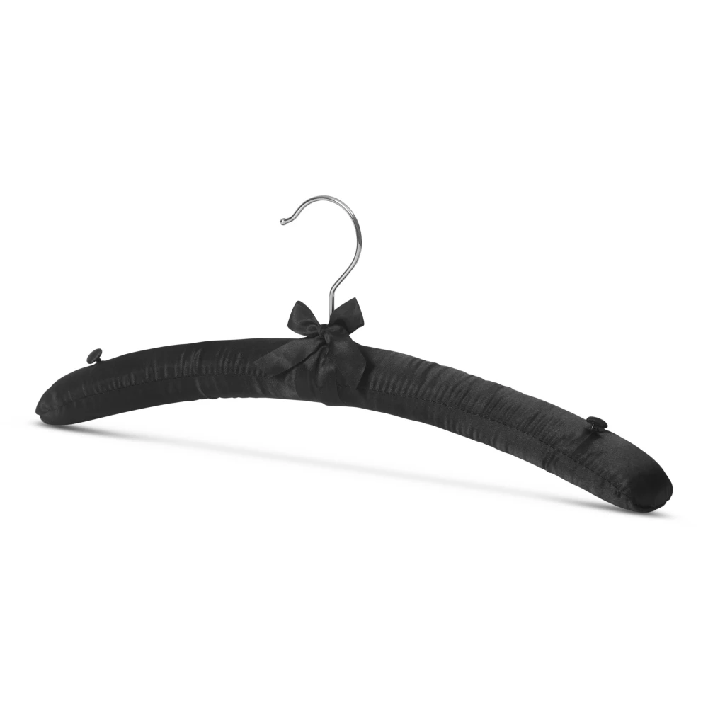 Black Satin Padded Lingerie Hangers 43cm (Box of 100) - 56030