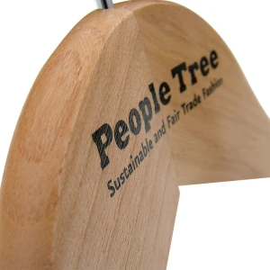 Branded, Printed Natural Wooden Coat Hangers - People Tree