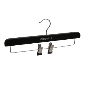 Black Wooden Branded Hangers, Personalised With Logo - Foxhall London