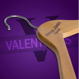 Branded, Printed Natural Wooden Coat Hangers - Heather Jones Designs