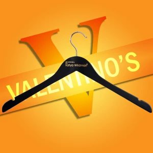 Black Wooden Branded Hangers, Personalised With Logo - Bombshell By Katya Wildman