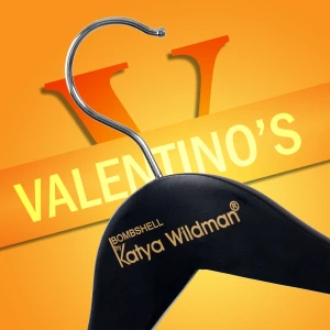 Black Wooden Branded Hangers, Personalised With Logo - Bombshell By Katya Wildman