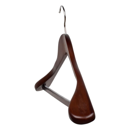 Broad Shaped Dark Wooden Hangers 46cm (Box of 24) 50033