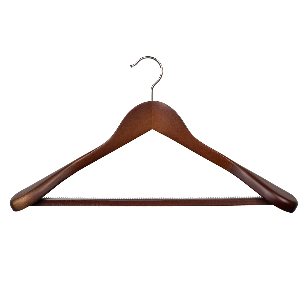 Broad Shaped Dark Wooden Hangers 46cm (Box of 24) 50033