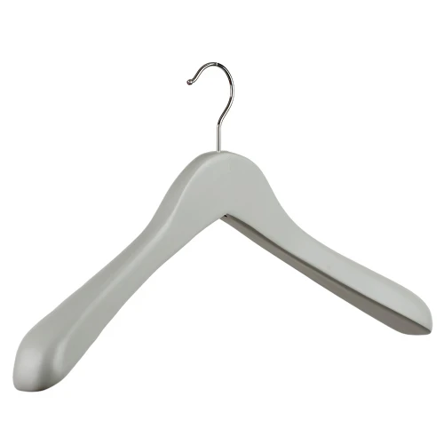 Broad Wooden Grey Suit Hangers 45cm (Box of 20) 51075