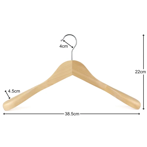 Broad Wooden Ladies Jacket Hangers 38cm