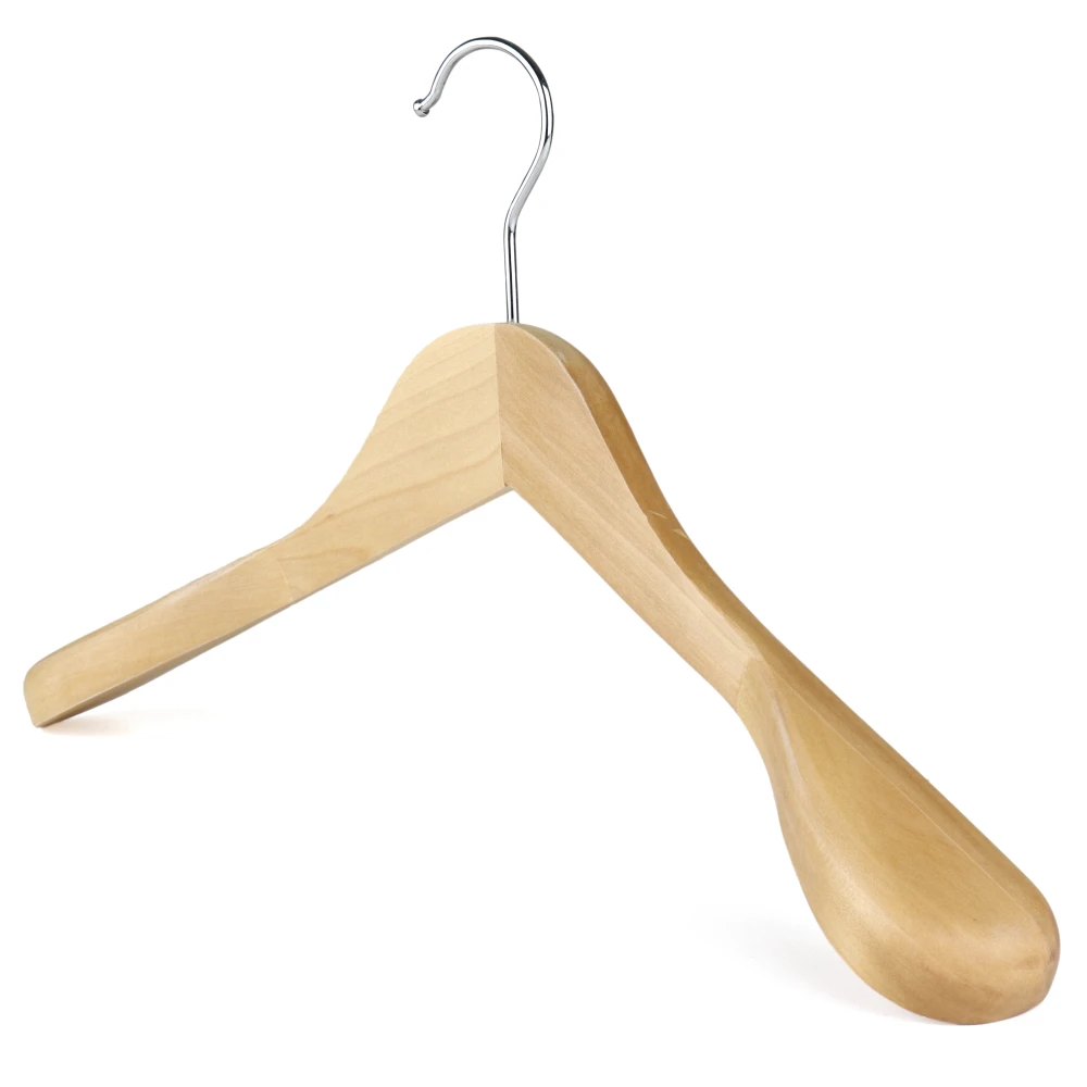Broad Wooden Ladies Jacket Hangers 38cm
