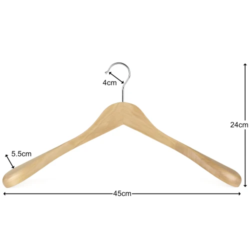 Broad Wooden Mens Jacket Hangers 45cm