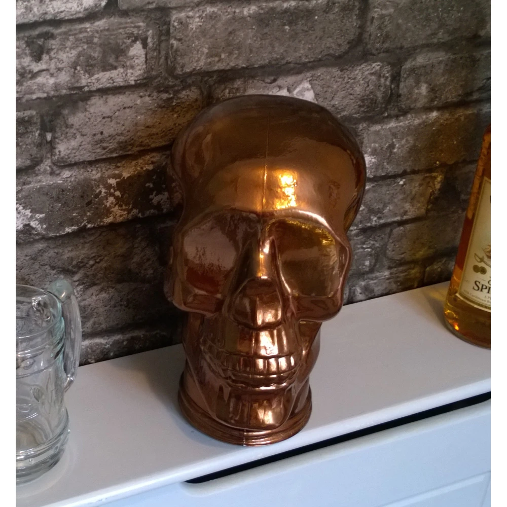 Bronze Glass Skull - 77326