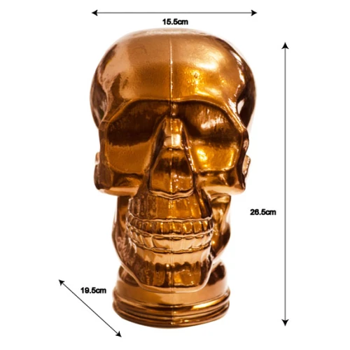 Bronze Glass Skull - 77326