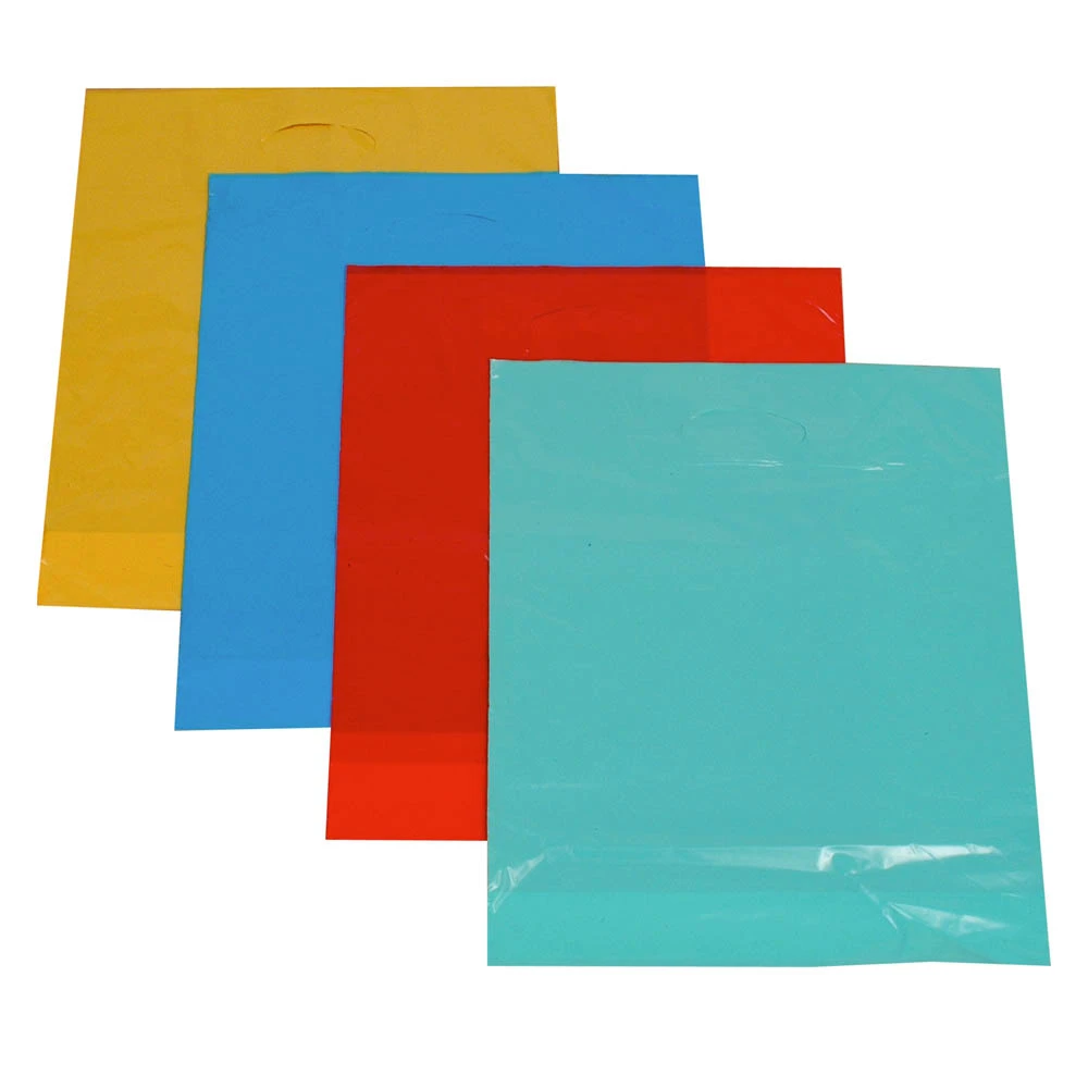 Burgundy Plastic Carrier Bags / Polythene Carrier Bags 10 Inch x 16 Inch + 4 18316