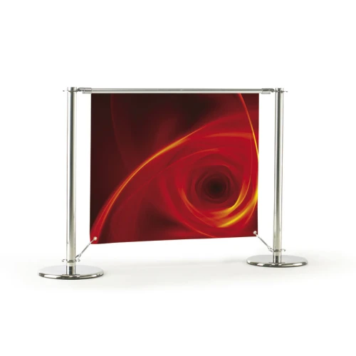 Cafe Banner/Barrier System Chrome (1200mm Wide) 13006