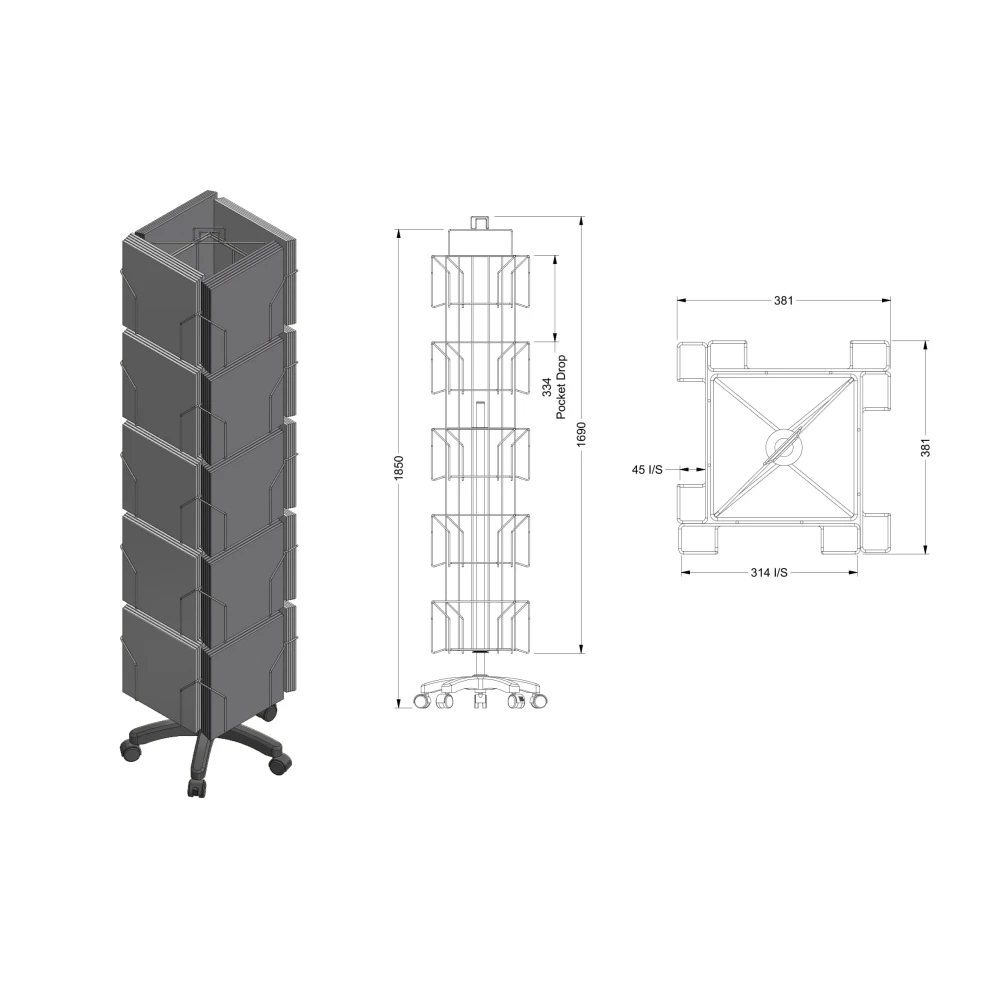 Calendar Floor-Standing Display - 20 Pocket