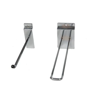 Chrome Slatwall Single Prong/Euro Arms