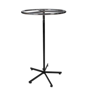 Circular Single Top Black with Chrome Clothes Rails